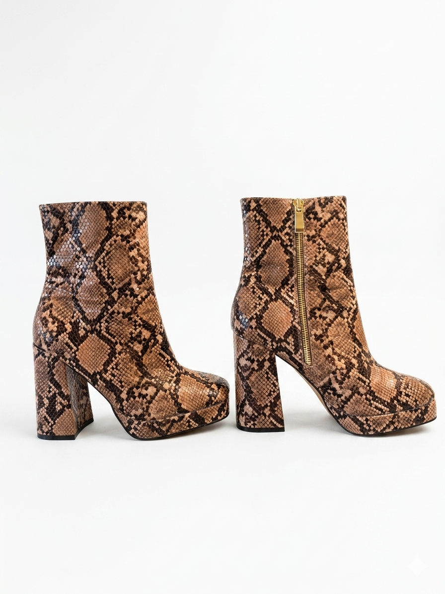Boot Snake Print Ankle Size 6/39