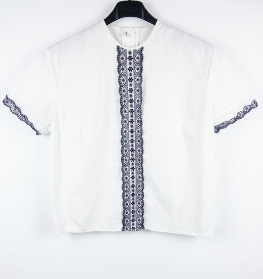 Blouse White Detailed Medium